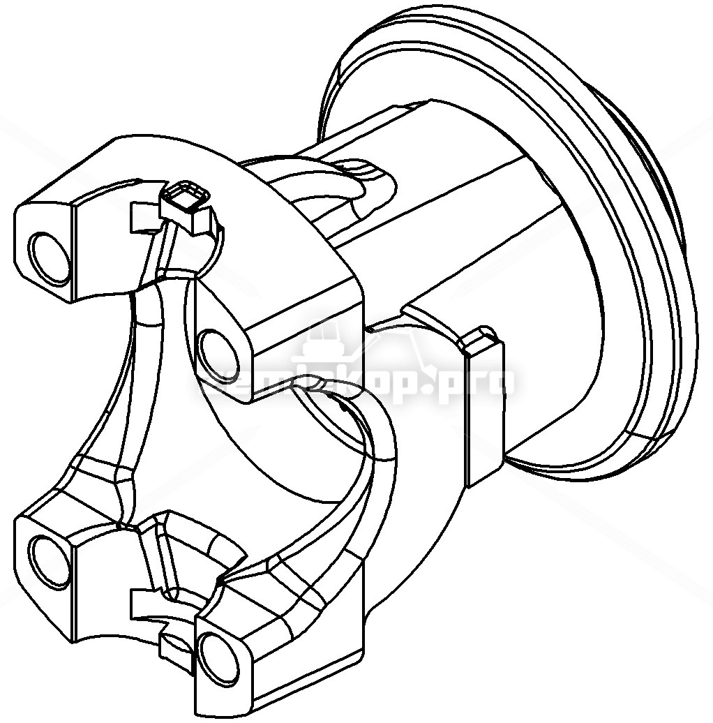 10016266 T-Case Yoke (1310 - 1/2 Round)